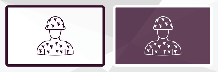 Poster - conscription outline icon. linear vector from army and milatry concept. thin line white and black co