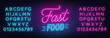 © TanyaFox - Fast Food Neon Sigh on brick wall background.