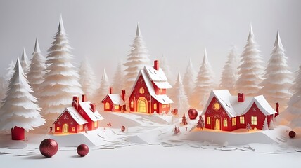 Wall Mural - christmas tree in the city ai generative