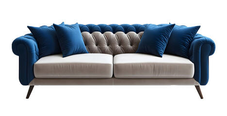 Poster - Stunning modern furniture pieces elegantly staged in a crisp,minimalist interior setting with a pure white background,showcasing the sleek,contemporary design and clean aesthetic.