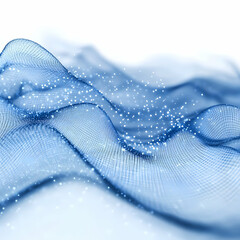 Abstract Background - Blue Particle Wave