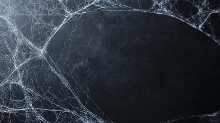 Abstract Dark Background with Spider Web Texture