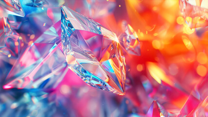Poster - 3D Diamond colorful Abstract Background