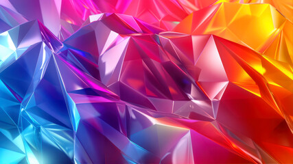 Poster - 3D Diamond colorful Abstract Background