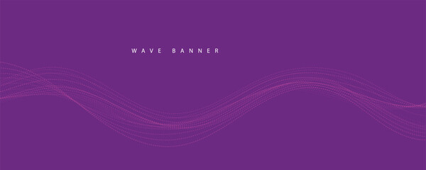 Wall Mural - abstract purple wave background