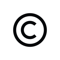 copyright icon or logo design isolated sign symbol vector illustration - high quality line style vector icon suitable for designers, web developers, displays and websites