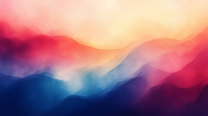 Poster - Cosmic Abstract Gradient with Pink Blue and Yellow Hues