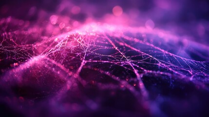 Poster - Abstract Network of Vibrant Colors and Light Patterns
