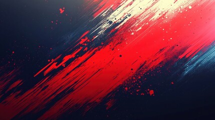 Poster - Abstract Red and Blue Brush Stroke Background