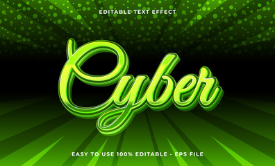 Poster - cyber text style theme, Editable text style effect