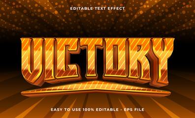 Poster - victory text style theme, Editable text style effect