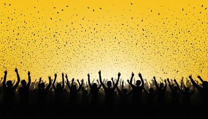 crowd concert filled with people illustration background