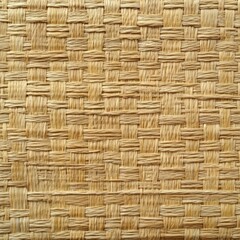 Poster - Woven Straw Background, Natural Weave Texture. Abstract Handmade Cross Pattern, Close Up Detail