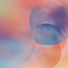Poster - Circular Pattern Abstract Design with Soft Colors