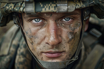 Leinwandbilder - Special forces officer soldier in uniform AI generated image