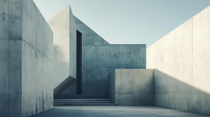 Poster - Minimalist Abstract Architecture with Geometric Shapes