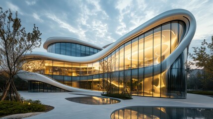 Poster - Curving Organic Architecture with Modern Design Elements
