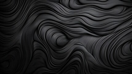 Aufkleber - Black and white line art texture wallpaper with abstract luxury patterns, ideal for sophisticated design backgrounds. Realistic, highly detailed