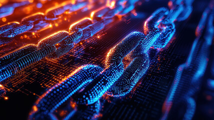 Blockchain technology background Cryptocurrency fintech block chain network and programming concept Abstract Segwit