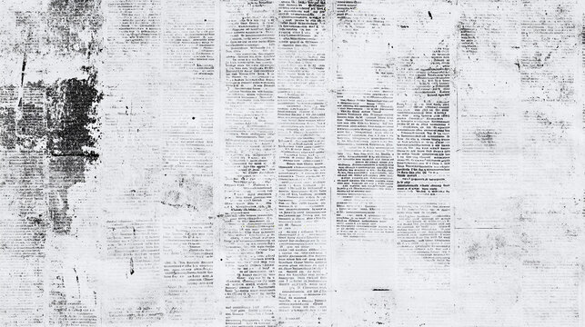 old newspaper textured background, black and white vintage news paper texture retro retrospect grunge faded text nostalgic rough surface antique graphic backgrounds