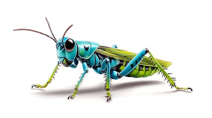 Playful Illustration of a Grasshopper