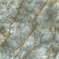 Canvas Print - Elegant Marble Texture with Golden Veins