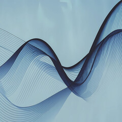 Poster - Transparent clear colorful glass or liquid waves. Neon pattern abstract background. 3d rendering