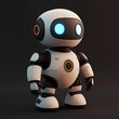 © Rjdp - 3D Robot Companion Icon: Friendly AI Assistant Illustration Logo