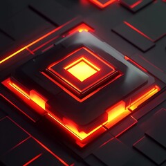 3D Virtual Arena Icon: Digital Battleground for Gaming Illustration Logo