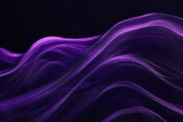 Poster - Curvy form with violet speckled gradient against dark backdrop showcasing deep textured noise for an eye-catching banner header arrangement