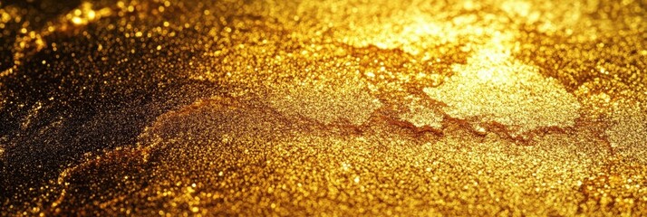 Sticker - Shiny Gold Texture Background with Chaotic Patterns