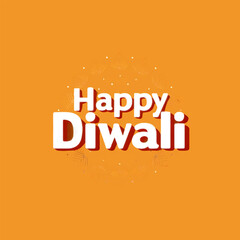 Poster - Free Vector Happy Diwali Festive Text  Design generative ai 