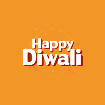 Free Vector Happy Diwali Festive Text  Design generative ai 