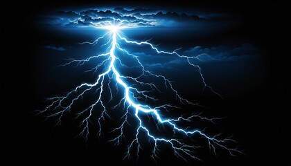 thunder lightning illustration black background