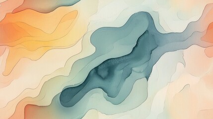 Wall Mural - abstract watercolor seamless pattern with soft gradients background