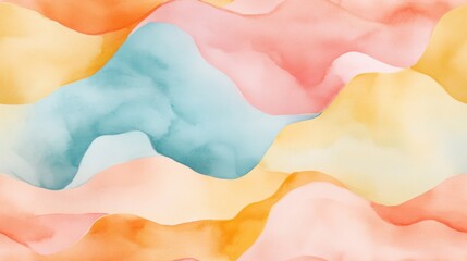 Wall Mural - abstract watercolor seamless pattern with soft gradients background