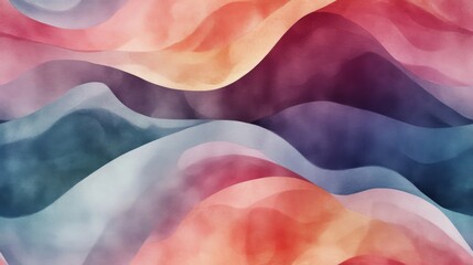 Wall Mural - abstract watercolor seamless pattern with soft gradients background