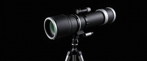 A sleek, high-quality telescope on a tripod, perfect for stargazing and capturing celestial wonders.
