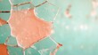 © Larisa AI - An artistic close-up of jagged glass pieces with soft peach hues, highlighting the sharpness and complexity, set against a blurred neutral background, suggesting fragility and beauty.