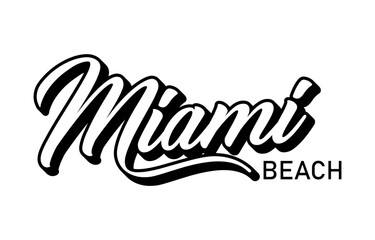 Wall Mural - Miami beach typography design vector illustration
