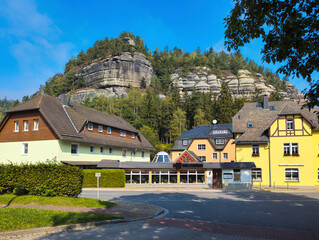 A view of the ruins of Oybin Monastery in Saxony