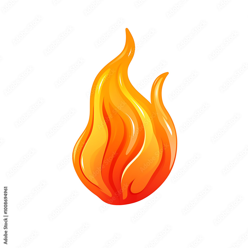 3d icon of red fire flames on a transparent background, 3d fire flame ...