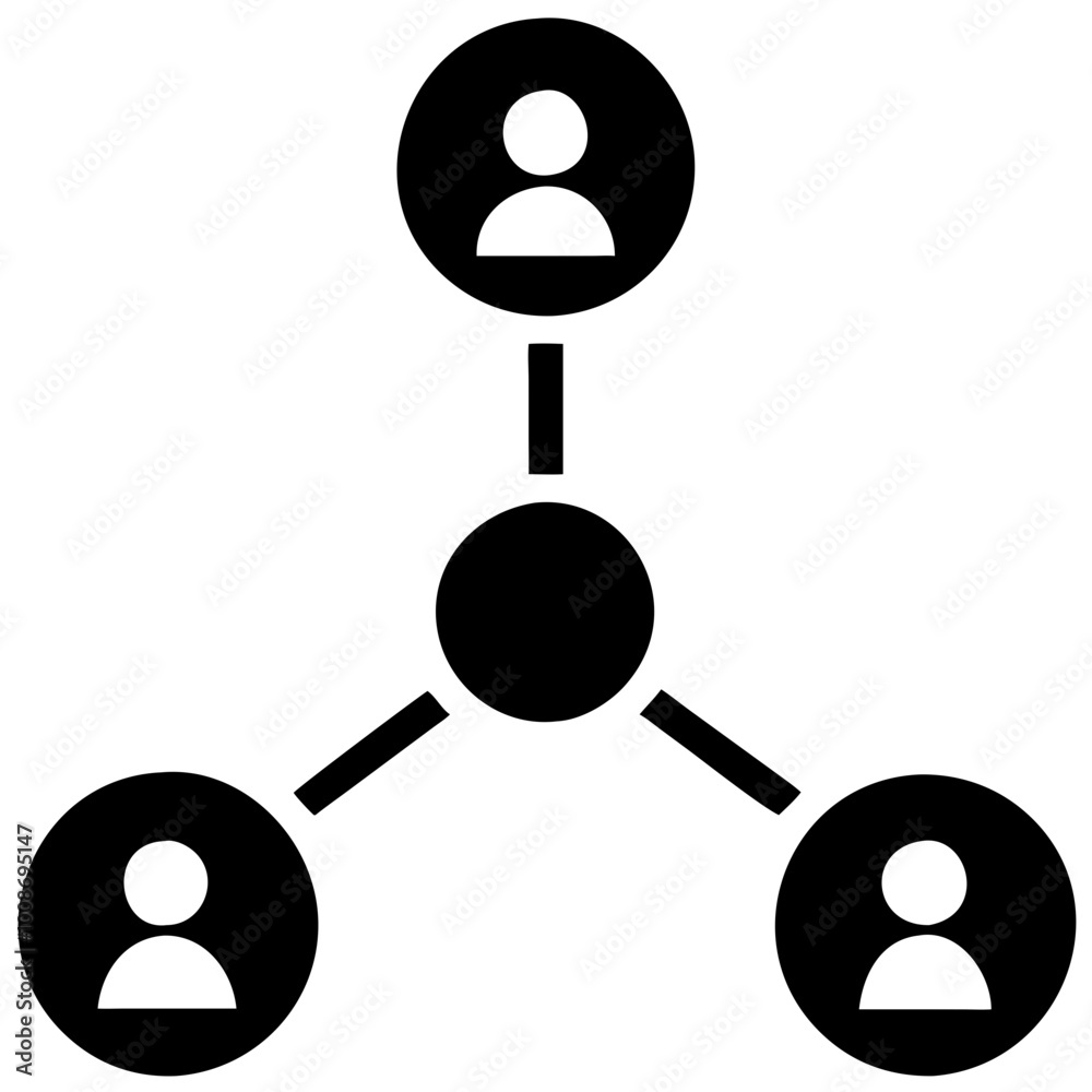 Community Connect Icon Minimalistic community connection icon for interface design, outline ...
