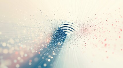 Poster - Abstract Digital Waves with Light Effects