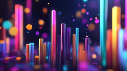 Poster - Colorful Abstract Design with Vibrant Light Effects