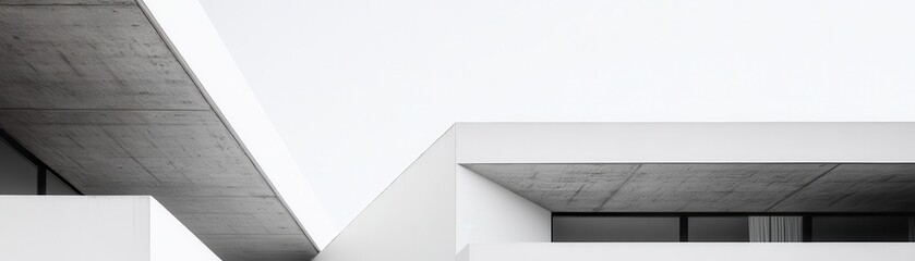 Leinwandbilder - Architectural Detail of a Modern Concrete Building