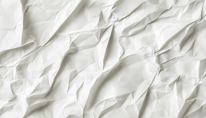 Poster - Close-up of a Crumpled White Paper Surface