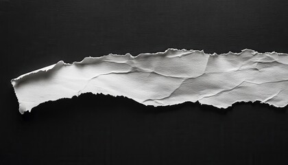 Poster - White Crumpled Paper on Black Background