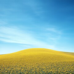 Canvas Print - A rolling field of sunflowers under a clear blue sky.