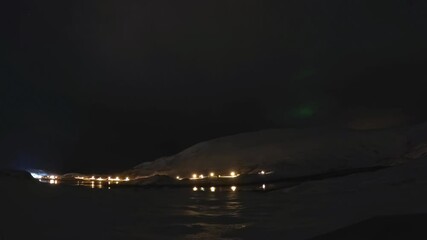 Wall Mural - Northern Lights in Finnmark, Norway. Time lapse.